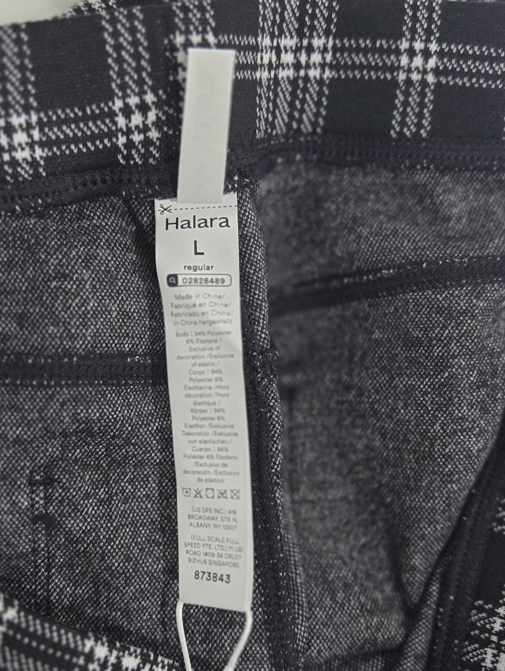 Halara Flex High Waisted Pocket Houndstooth Plaid Skinny Work Pants - Picture 8 of 10
